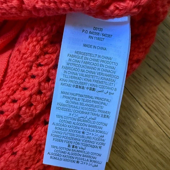 NWT Boden Claudia Orange Red Knitted Crochet Short Sleeve Mini Dress 2R - Picture 5 of 7